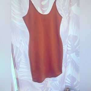 Elegant peach Sleeveless Dress XL (fits much smaller)